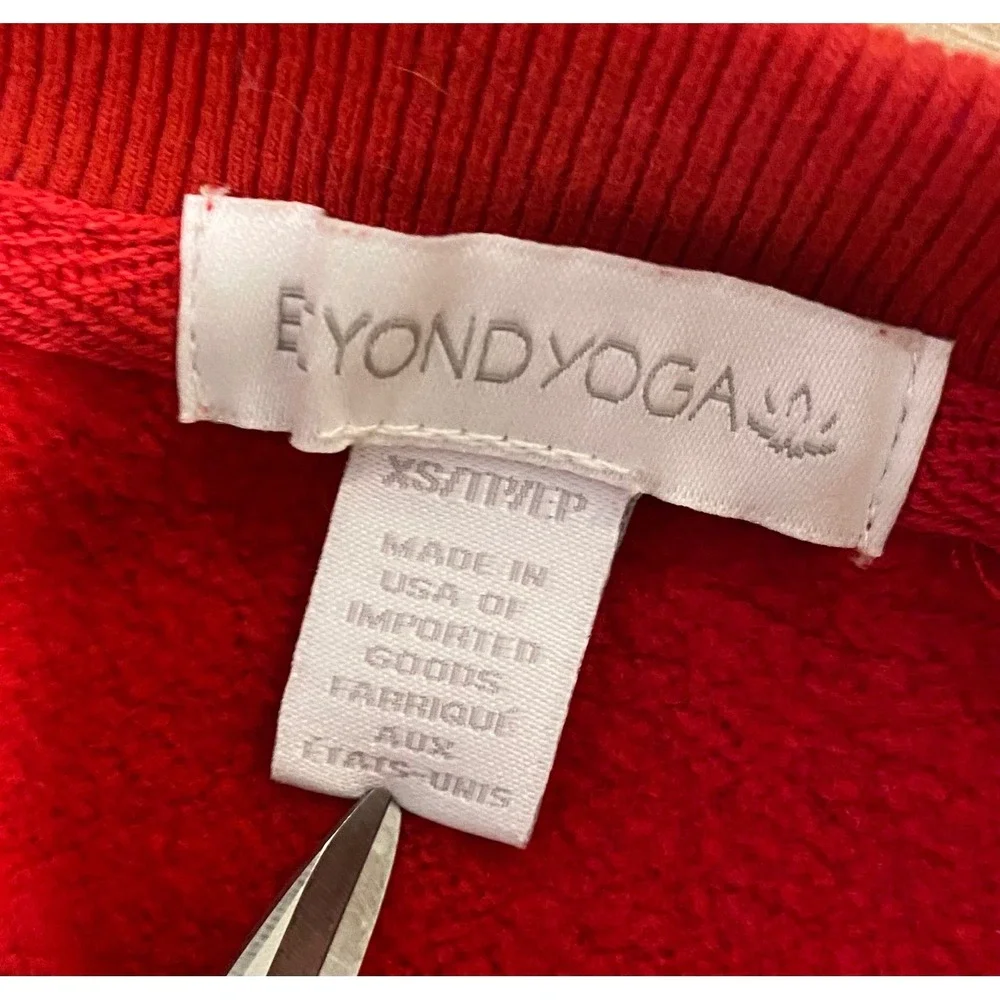Beyond Yoga Luxefleece Oversized Sweatshirt‎ Womens XS Red Loungewear Travel